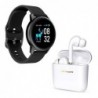 Smartwatch HiFuture HiMate 1.4'' Μαύρο & Smartpods 2 Λευκό
