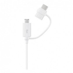 Καλώδιο USB 2.0 Samsung EP-DG930DWEG USB A σε Micro USB & USB C 1.5m Λευκό