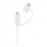 Καλώδιο USB 2.0 Samsung EP-DG930DWEG USB A σε Micro USB & USB C 1.5m Λευκό