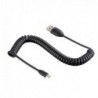 Καλώδιο HTC USB A σε Micro USB Σπιράλ 1m Μαύρο (Ασυσκεύαστο)