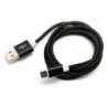 Καλώδιο Σύνδεσης USB 2.0 Braided USB A σε USB C 1m Μαύρο (Ασυσκεύαστο)