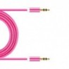 Καλώδιο Ήχου Braided inos 3.5mm/3.5mm 1m Φούξια