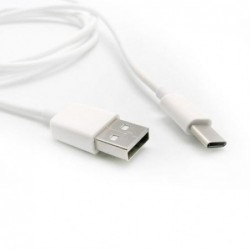 Καλώδιο Σύνδεσης USB 2.0 USB A σε USB C 1m Λευκό (Ασυσκεύαστο)