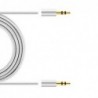 Καλώδιο Ήχου Braided inos 3.5mm/3.5mm 1m Ασημί