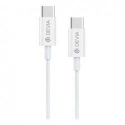 Καλώδιο Σύνδεσης USB 2.0 Devia EC042 USB C σε USB C PD 60W 1.2m Smart Series Λευκό