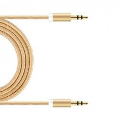 Καλώδιο Ήχου Braided inos 3.5mm/3.5mm 1m Χρυσό