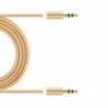 Καλώδιο Ήχου Braided inos 3.5mm/3.5mm 1m Χρυσό