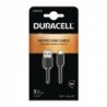 Καλώδιο Σύνδεσης USB 2.0 Duracell USB A σε Micro USB 2m Μαύρο