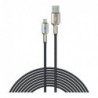Καλώδιο Σύνδεσης USB 2.0 Devia EC313 Braided USB A σε USB C με Φωτάκι 1.5m Mars Series  Μαύρο-Ασημί