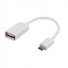 Αντάπτορας USB Host OTG (Female) σε Micro USB (Male) Λευκό (Ασυσκεύαστο)