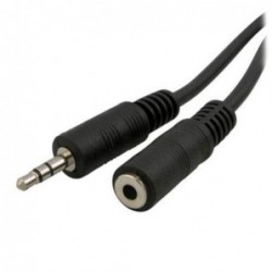 Καλώδιο Προέκτασης Ήχου Male 3.5mm/ Female 3.5mm 1.5m Μαύρο (Ασυσκεύαστο)