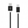 Καλώδιο Σύνδεσης USB 2.0 Braided inos USB A σε USB C Metallic 1m Μαύρο