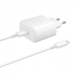 Φορτιστής Ταξιδίου Ταχείας Φόρτισης Samsung EP-TA845 2.25A 45W & Καλώδιο USB C Λευκό