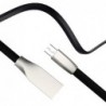 Καλώδιο Σύνδεσης USB 2.0 Πλακέ inos USB A σε Micro USB Aluminium Series 1m Μαύρο