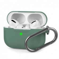 Θήκη Σιλικόνης AhaStyle PT-P1 Apple AirPods Pro Premium με Γάντζο Σκούρο Πράσινο