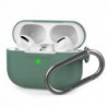 Θήκη Σιλικόνης AhaStyle PT-P1 Apple AirPods Pro Premium με Γάντζο Σκούρο Πράσινο