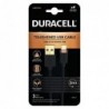 Καλώδιο Σύνδεσης USB 2.0 Duracell Braided Kevlar USB A σε Micro USB 2m Μαύρο