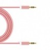 Καλώδιο Ήχου Braided inos 3.5mm/3.5mm 1m Ροζ-Χρυσό
