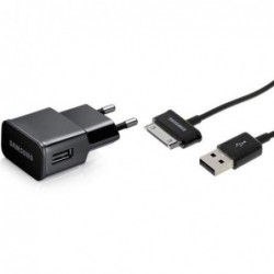 Φορτιστής Ταξιδίου Samsung ETA-U90 με Έξοδο USB 2.0A & Καλώδιο για Galaxy Tab 2 Μαύρο (Ασυσκεύαστο)