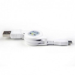 Καλώδιο Σύνδεσης USB 2.0 Retract USB A σε Micro USB Λευκό (Ασυσκεύαστο)