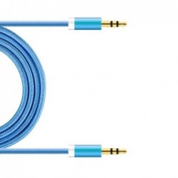 Καλώδιο Ήχου Braided inos 3.5mm/3.5mm 1m Γαλάζιο