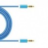 Καλώδιο Ήχου Braided inos 3.5mm/3.5mm 1m Γαλάζιο