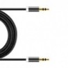 Καλώδιο Ήχου Braided inos 3.5mm/3.5mm 1m Μαύρο