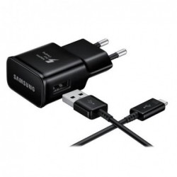 Φορτιστής Ταξιδίου Ταχείας Φόρτισης Samsung EP-TA20 5V-9V 2.0A 15W & Καλώδιο USB C Μαύρο