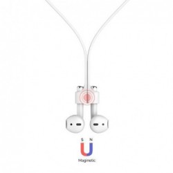 Strap Λαιμού Σιλικόνης AhaStyle PT74 Apple AirPods Magnetic Λευκό