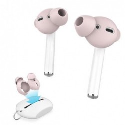 Earhooks Σιλικόνης με Θήκη AhaStyle PT66 Apple Earpods & Airpods Enhanced Sound Ροζ (3 ζεύγη)