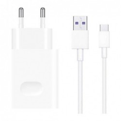 Φορτιστής Ταξιδίου Ταχείας Φόρτισης Huawei HW-100400E00 10V 4.0A 40W & Καλώδιο USB C Λευκό