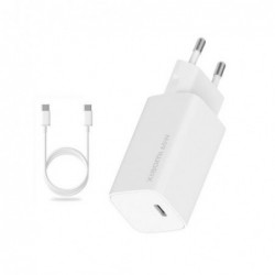 Φορτιστής Ταξιδίου Ταχείας Φόρτισης USB C Xiaomi Mi 65W με Τεχνολογία GaN & Καλώδιο Σύνδεσης USB-C Λευκό