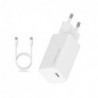 Φορτιστής Ταξιδίου Ταχείας Φόρτισης USB C Xiaomi Mi 65W με Τεχνολογία GaN & Καλώδιο Σύνδεσης USB-C Λευκό