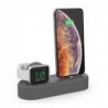 Επιτραπέζια Βάση AhaStyle PT56 για Φόρτιση Apple iPhone & iWatch Silicon 2in1 Γκρι