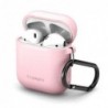 Θήκη Σιλικόνης Spigen Apple AirPods με Γάντζο Ροζ