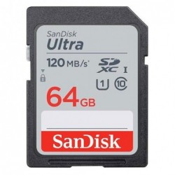 Κάρτα μνήμης SDXC C10 UHS-I  SanDisk Ultra 120MB/s 64GB