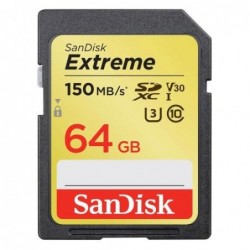 Κάρτα μνήμης SDXC C10 UHS-I  SanDisk Extreme 150MB/s 64GB