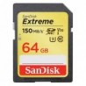 Κάρτα μνήμης SDXC C10 UHS-I  SanDisk Extreme 150MB/s 64GB