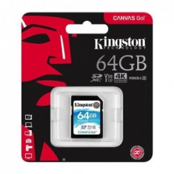 Κάρτα μνήμης SDXC C10 UHS-I U3 Kingston Canvas Go 90MB/s 64Gb