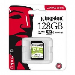 Κάρτα μνήμης SDXC C10 UHS-I U3 Kingston Canvas Select 80MB/s 128Gb