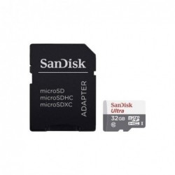 Κάρτα μνήμης Micro SDHC C10 SanDisk Ultra SDSQUNR 80MB/s 32Gb + 1 ADP