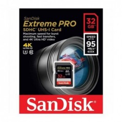 Κάρτα μνήμης SDHC C10 UHS-l U3 SanDisk Extreme Pro 95MB/s 32Gb