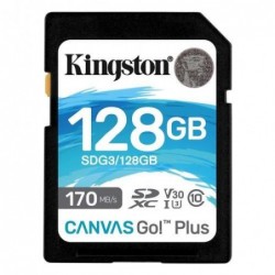 Κάρτα μνήμης SDXC C10 UHS-I U3 Kingston Canvas Go! Plus 170MB/s 128GB