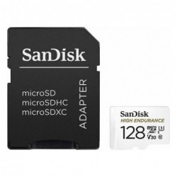 Κάρτα μνήμης Micro SDXC C10 UHS-I SanDisk High Endurance 100MB/s 128Gb + 1 ADP