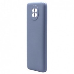 Θήκη Liquid Silicon inos Xiaomi Redmi Note 9T L-Cover Γκρι-Μπλε