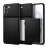 Θήκη TPU & PC Spigen Slim Armor CS Samsung G990F Galaxy S21 4G/ G991B Galaxy S21 5G Μαύρο