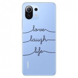 Θήκη TPU inos Xiaomi Mi 11 Lite/ Mi 11 Lite 5G Art Theme Love-Laugh-Life