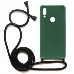 Θήκη TPU Crossbody inos Samsung A405F Galaxy A40 Shock Proof Πράσινο με Μαύρο Strap