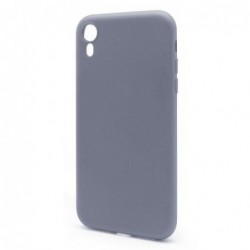 Θήκη Liquid Silicon inos Apple iPhone XR L-Cover Γκρι-Μπλε