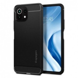 Θήκη Soft TPU Spigen Rugged Armor Xiaomi Mi 11 Lite 4G/ Mi 11 Lite 5G Μαύρο